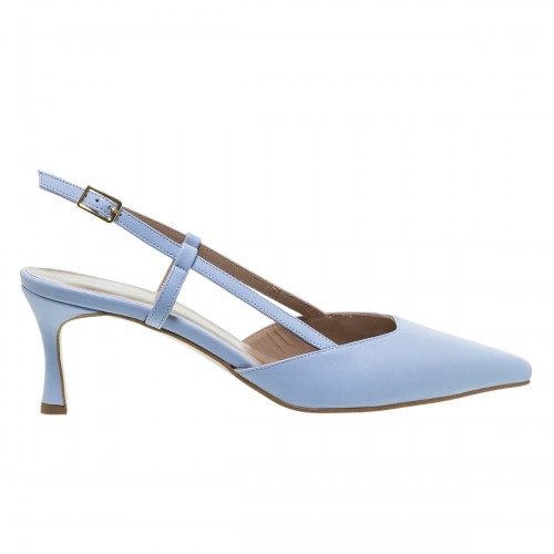 MOURTZI LIGHT BLUE ΔΕΡΜΑΤΙΝΕΣ SLINGBACK ΓΟΒΕΣ