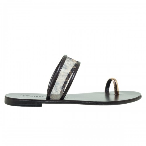 NICOLAS LAINAS ΚΑΦΕ ANIMAL ΔΕΡΜΑΤΙΝΑ FLAT ΠΕΔΙΛΑ
