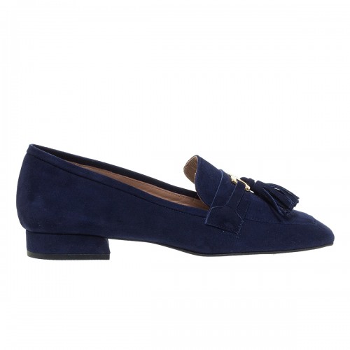 MOURTZI NAVY SUEDE LOAFERS